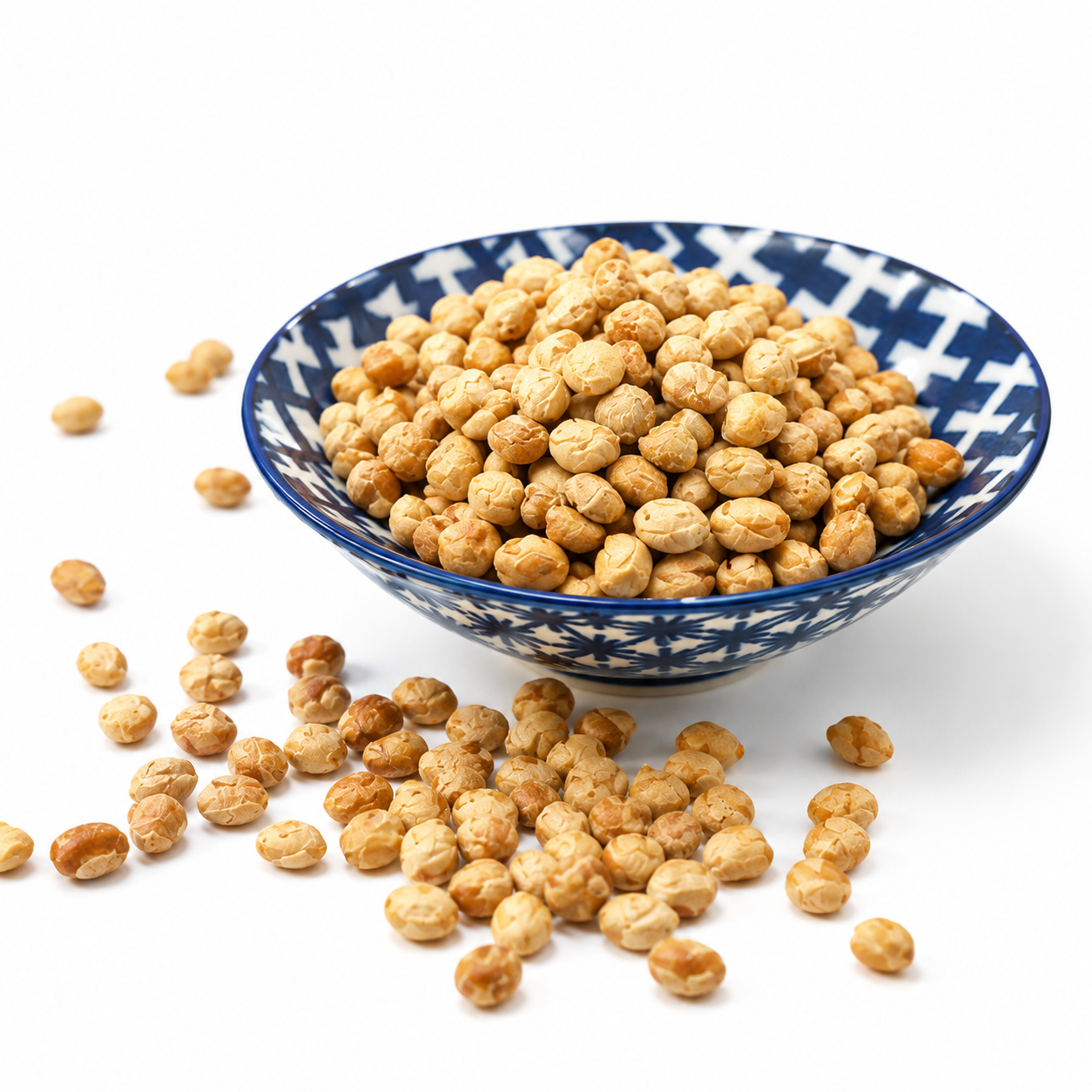 Freeze-dried crunchy natto in a bowl